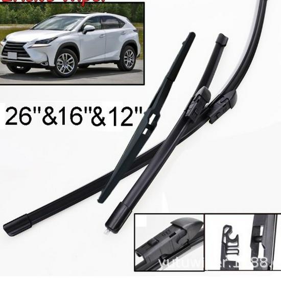Lexus NX Series (2014-2019) Front & Rear Wiper Blades for NX200, NX200t, NX300h