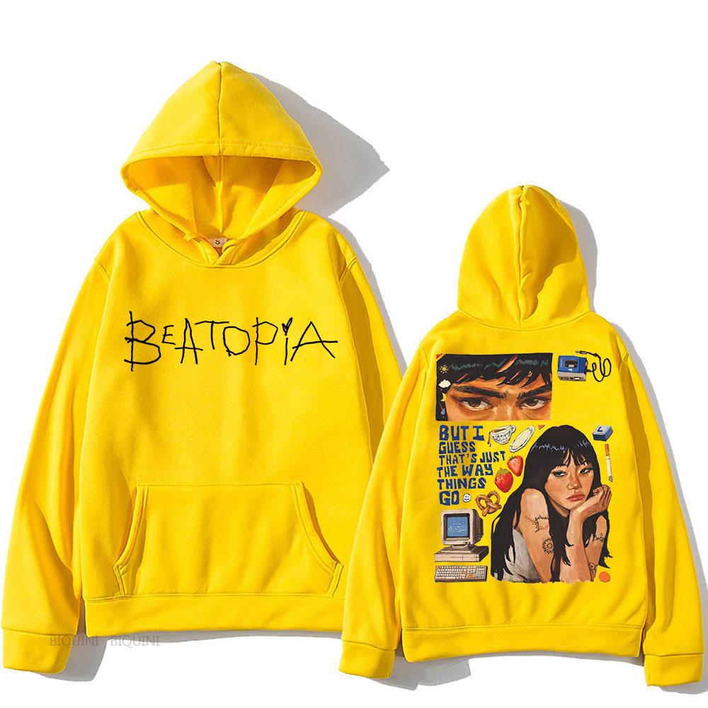Beabadoobee Ретро Худи с графическим принтом Эстетичная Толстовка с капюшоном Флисовая одежда Винтажные Толстовки Пуловеры