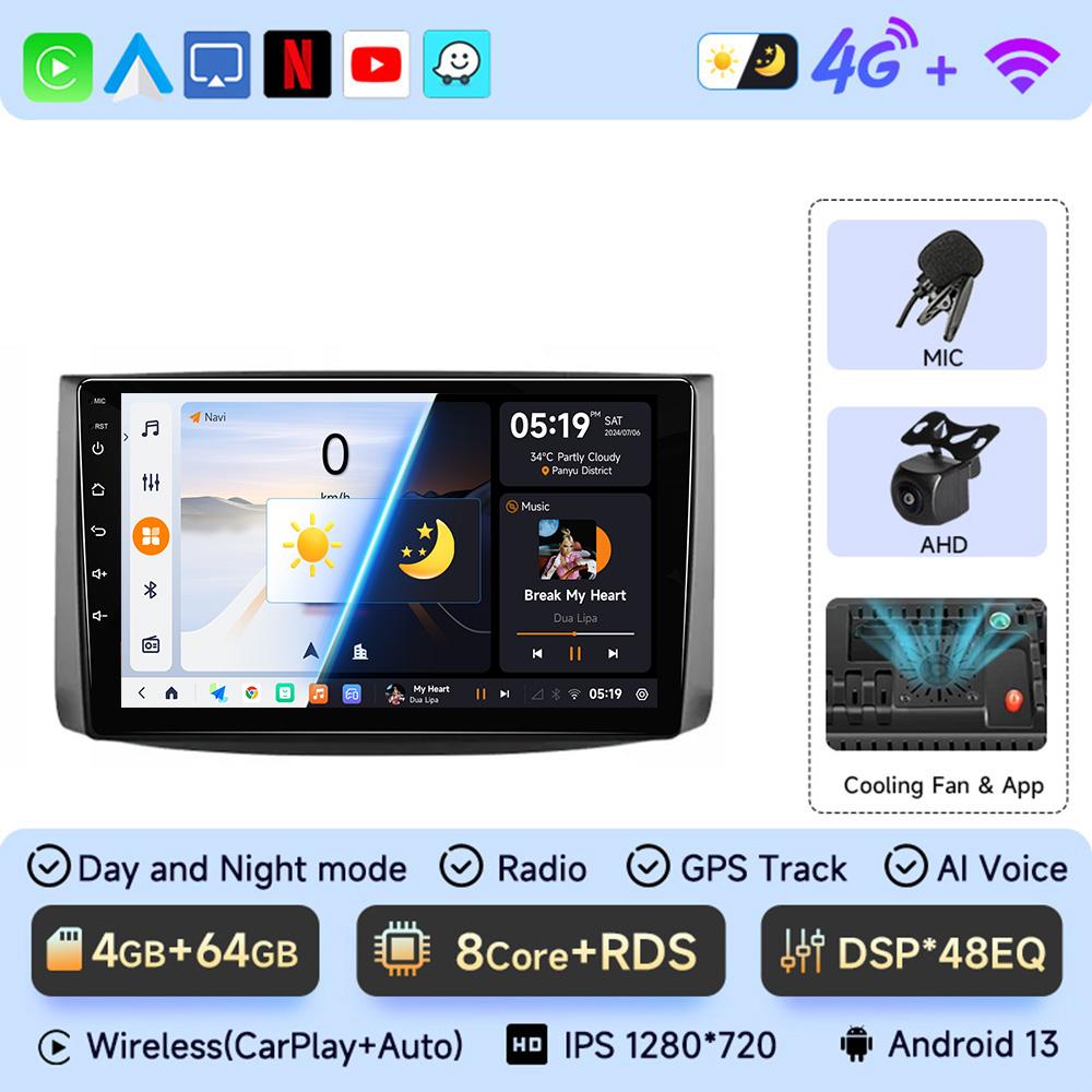 Car Android 13 Radio For Chevrolet Aveo T250 2006 - 2012 Nexia 1 2020 - 2022 Carplay Multimedia Video Player GPS No 2din DVD