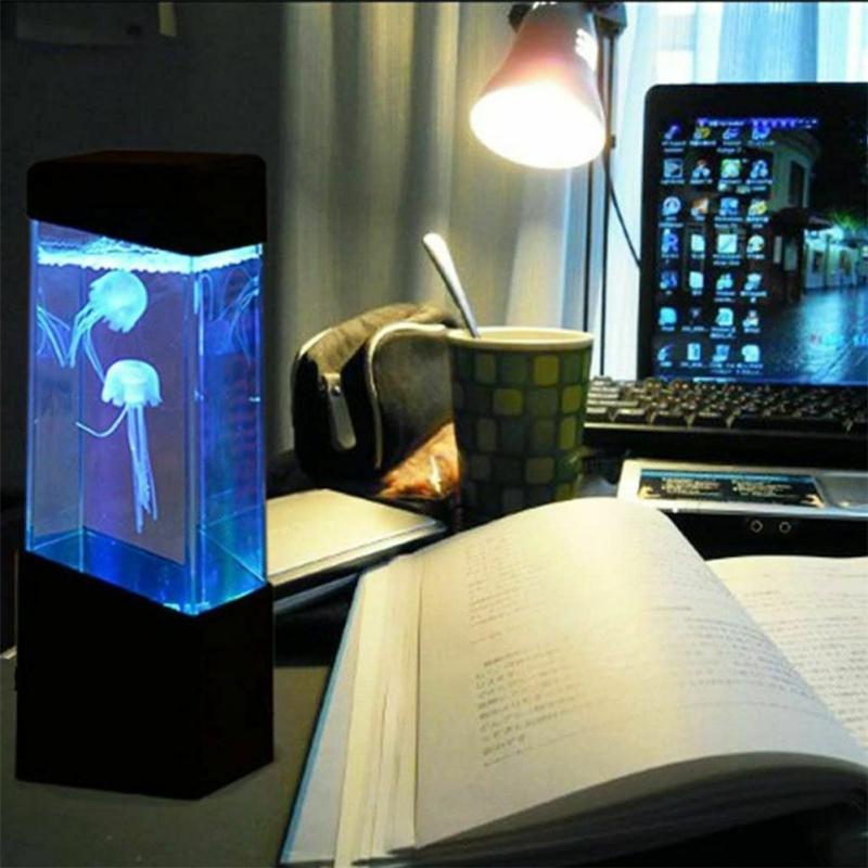 Светодиодный ночник в виде медузы, аквариум, рыбий ствол, разноцветная декоративная лампа, отличный подарок