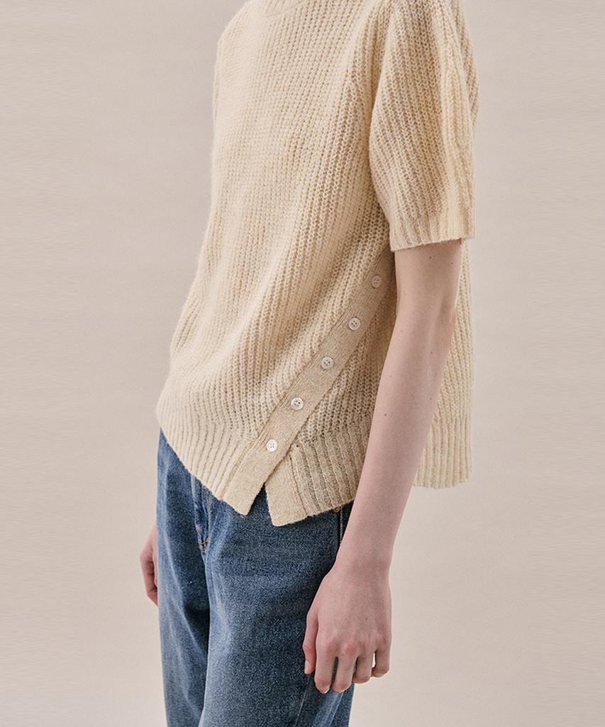 AHWE Half Sleeve Sweater_Light Beige