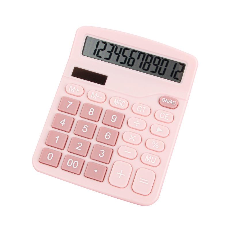 Colorful Solar-Powered Dual Office & Student Calculator