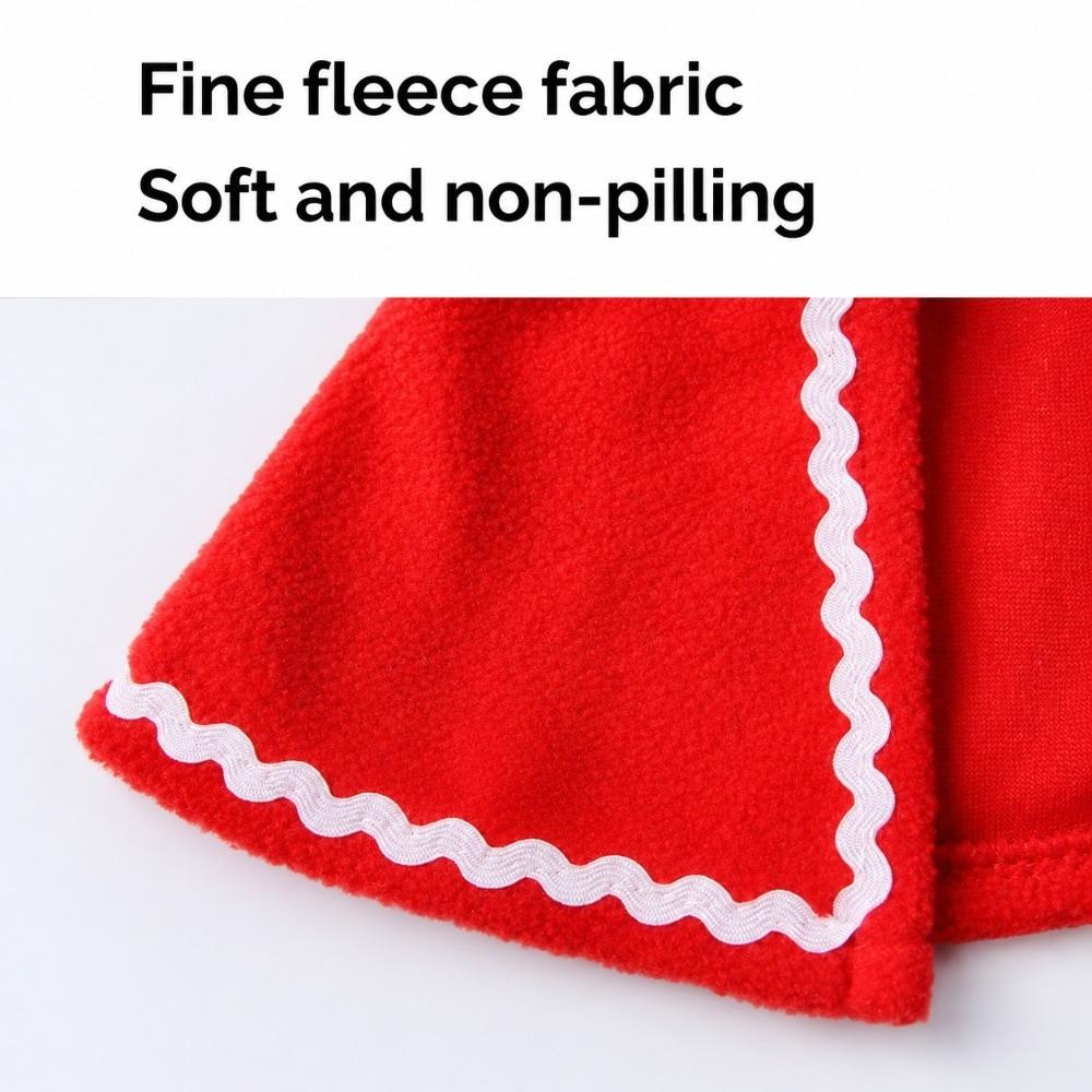 Soft Fabric Pet Christmas Costume Lace Trim Cat Xmas Clothes New Pet Cape And Hat Set Pet Cosplay