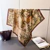Jungle Secret Language Printing Simulation Silk Scarf Square Scarf Premium Shawl Versatile Neck Small Square Scarf Headscarf