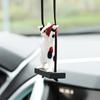 1pc Charming Cat Car Pendant, Cute Cat Dancing Cat, Creative Car Interior Rearview Mirror Decorative Pendant