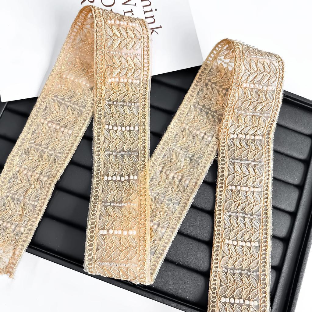 5,5 см Новый китайский экзотический ручной работы вышивка бисером штрих-код нить сделай сам аксессуары для манжет ханьфу краевое кружево аксессуары