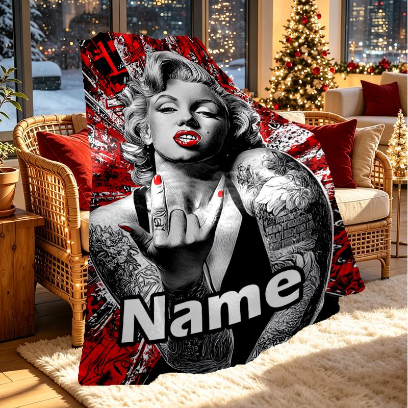 Custom Name Personalized Singer Print Blanket, Home Decor, Bedroom, Sofa, Camping, Couch, Gifts for Birthday Christmas