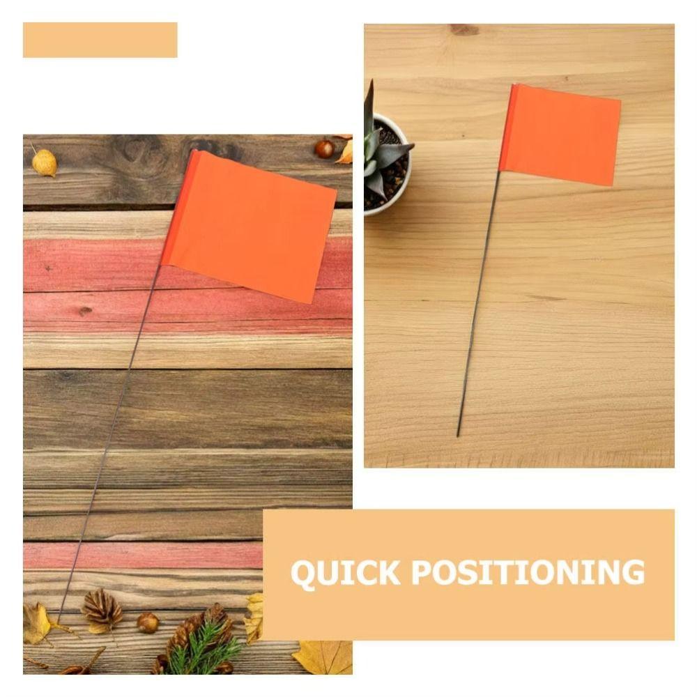 50pcs Reusable Marking Flags Visible Sprinkler Flags PVC Lawn Marking Flags  Lawn