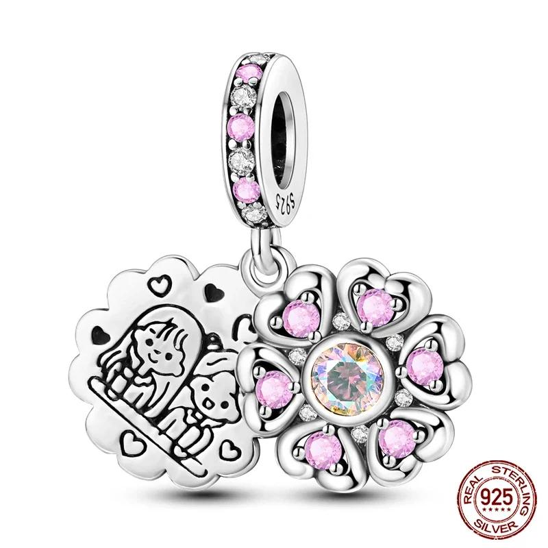 925 Sterling Silver Travel Series Camera Bicycle Tower Compass Bag Pendant Charm Fit 4mm Aperture Bracelet DIY Bead Jewelry Gift