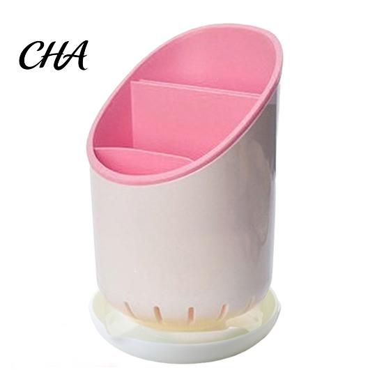 Versatile Kitchen Storage Container Multi-compartment Draining Chopstick Holder, Plastic Utensil Organizer with Drain Practical Organization