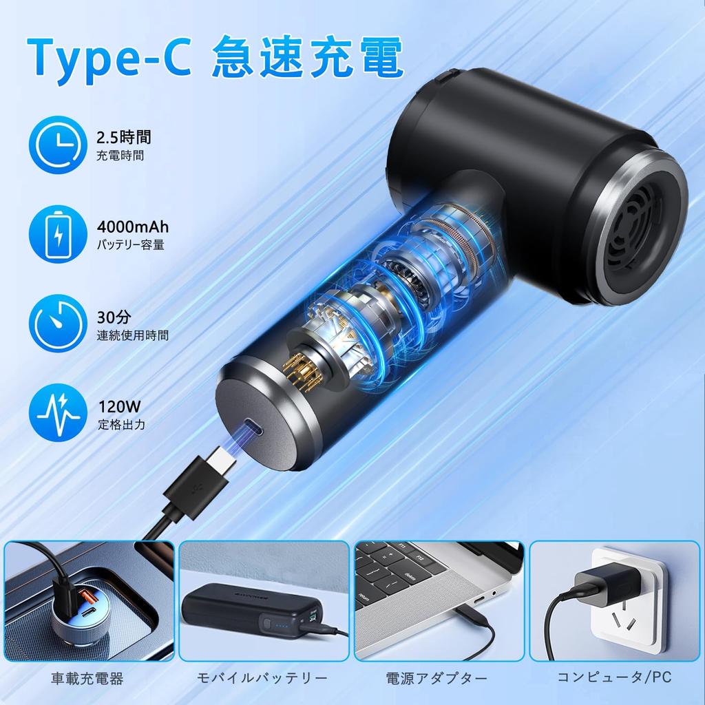 Беспроводной ручной пылесос для автомобилей и дома PA Мощный электрический воздушный низкий и мебель Включает японскую упаковку и руководство по эксплуатации,