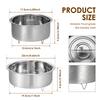2Pcs Steamer Basket 304 Stainless Steel Vegetable Steamer Basket with Handle Legs Steaming Basket Practical Pot Steamer Basket