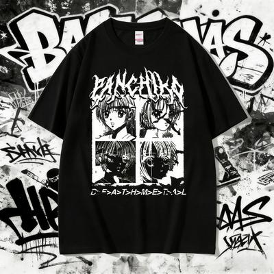 Лето 2025 Panchiko DEATHMETAL Альбом Графический Принт Мужчины Женщины Хип-Хоп Оверсайз Мужской Винтажный 100% Чистый Хлопок Печатная Футболка