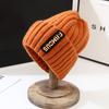 Зимние шерстяные шапки с буквами, женские корейские модные теплые вязаные шапки, защитные шапки для ушей