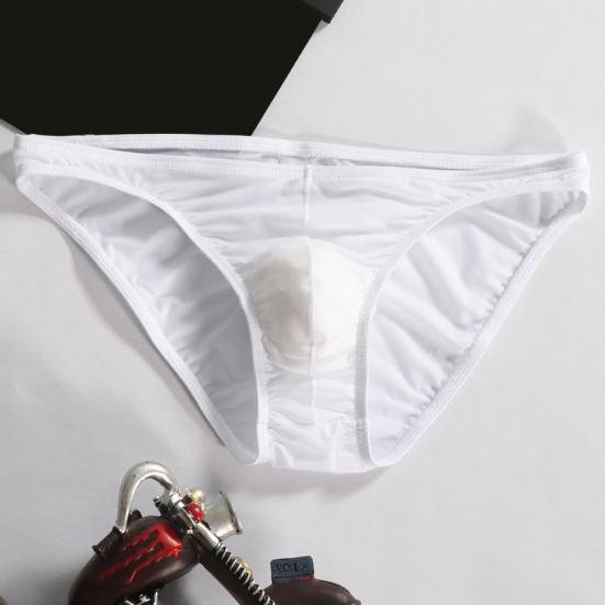 Мужские трусы-слипы с низкой посадкой, U-образной выпуклостью, плотного кроя, с высокой эластичностью, однотонные, дышащее и удобное нижнее белье