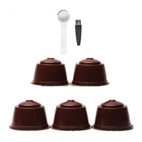 5 шт., капсульная чашка для кофе, удобные прочные многоразовые пищевые кофейные капсулы, фильтр для Dolce Gusto