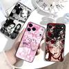 Аниме N-NANA Чехол для телефона iPhone 17,16,15,14,13,12,11 Plus,Pro Max,XS,Мягкий черный чехол