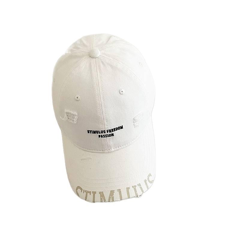 Letter Embroidered Baseball Cap Women'S Spring And Summer Face Small Edging Peaked Cap Edging Sunscreen Cap