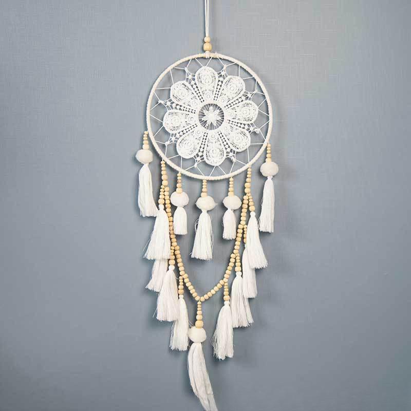 Owl Tapestry Hand-woven Owl Dream Catcher Wall Hanging Macrame Mandala Tassel Boho Decor DIY Apartment Dorm Room Home Decoration