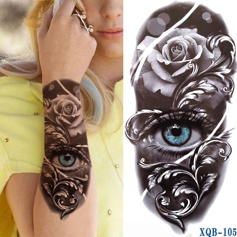 1 шт. 210*114 мм черный лес татуировка наклейка для мужчин женщин детей тигр волк смерть череп временная татуировка поддельные хна скелет король тату в виде животного