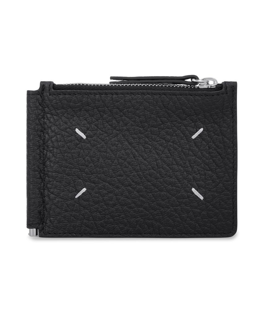 Maison Margiela 4-Stitch Slim 2-Pincer Money Clip Wallet - Black / Sa1Ui0050P4455T8013