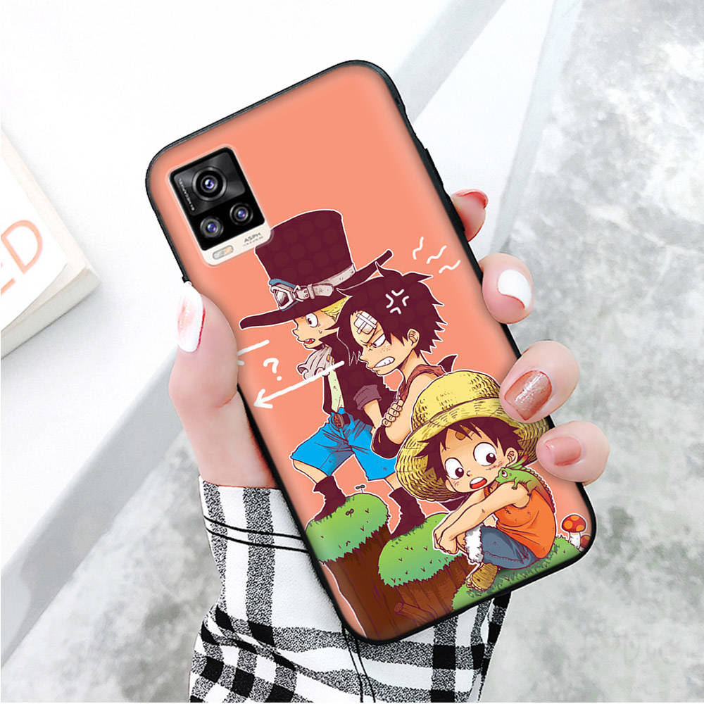 Черный чехол для Xiaomi Redmi 13C Note 9 iPhone XR 7 8 14 15 11 12 13 X XS Pro Max Samsung A25 S23 S24 FE Ultra Plus One Piece Ace