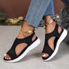 Женская обувь 2025 года Слипоны Женские сандалии Летние повседневные сандалии Женская обувь на плоской подошве Женские слингбэки с круглым носком Плоские сандалии