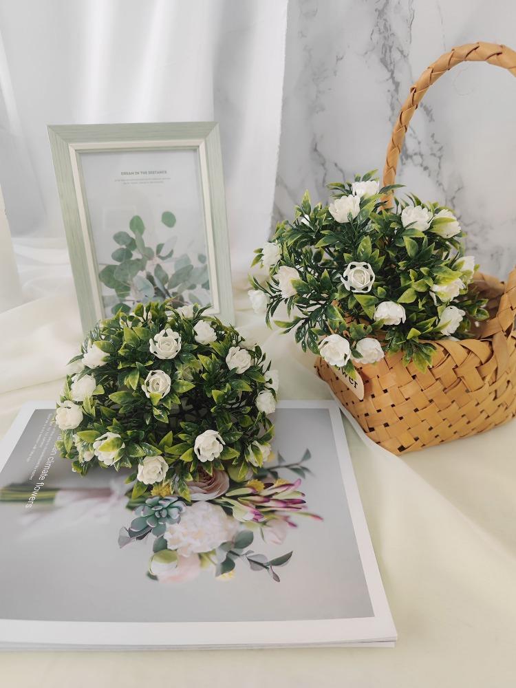 Искусственная трава Зеленый Растение Шар Трава Искусственная Уличный Декор Колышки Газон Трава Музыка ветра Настенный декор Чаша Искусственные Подвесные корзины с цветами