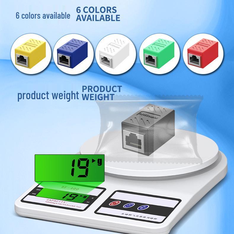 RJ45 Gigabit Network T-Adapter Splitter Extender