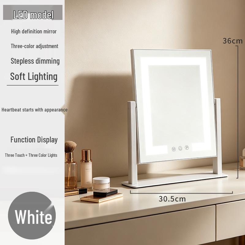 Large Smart HD LED Makeup Mirror with Rechargeable Fill Light