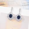 Light Luxury Fashion Temperament Full Diamond Earrings 925 Silver Needle Earrings Inlaid With Zircon Earrings, Multi-Color
