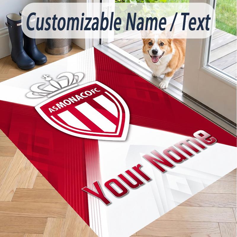 Custom Text Printed Rug Monaco FC Non Slip Floor Carpet For Home Room Decor