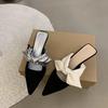 New Style Summer Women Pointed Toe High Heels Sandals Bowknot Flower Woman Shoes Slingback Woman Slippers