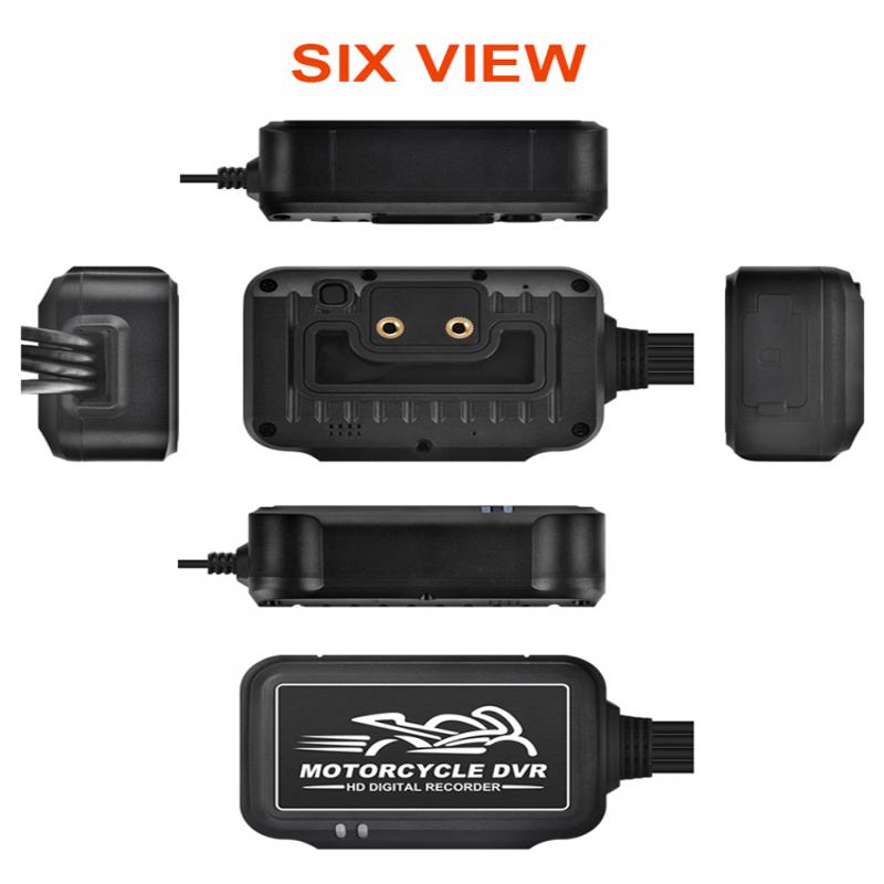 WIFI Мотоциклетный видеорегистратор DVR Двойная 1080P передняя и задняя водонепроницаемая камера для мотоцикла Поддержка воспроизведения видеозаписей Регистратор