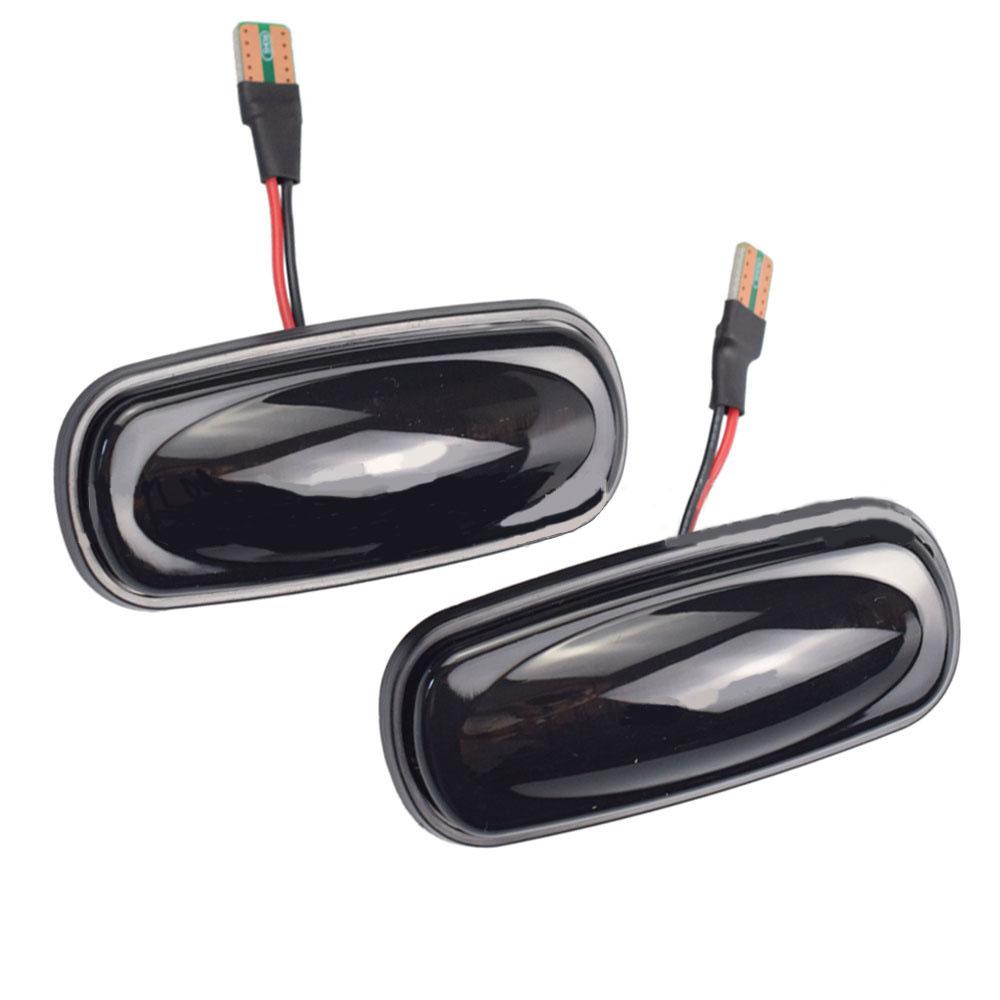 1Pair Smoked Dynamic LED Side Light XGB100310 For Land Rover Discovery Defender