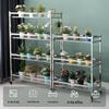 HC Stainless Steel Multi-Tier Plant Stand with Wheels