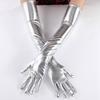Hip-pop Leather Gloves Skinny Etiquette Mittens Elastic Long Gloves  Girl