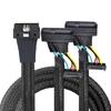 Кабель-адаптер NVME PCIe SSD SFF 8654 8I на 2x SFF 8639 PCIE Slimline SASs Полный комплект кабелей с надежным соединением