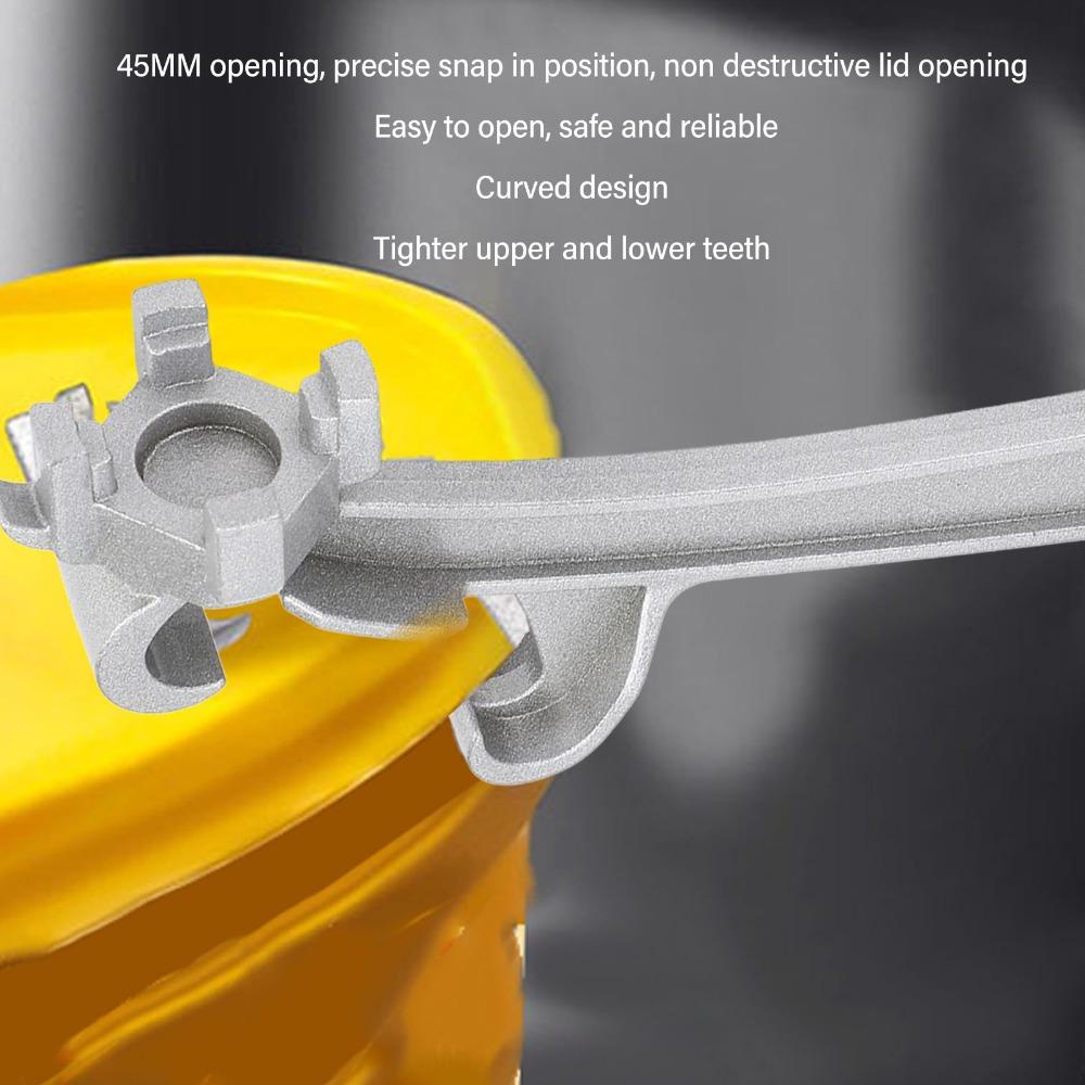 2PCS Aluminum Alloy Bucket Opener Tool 3-in-1 Lid Remover Tool Pail Opener Tool Industrial