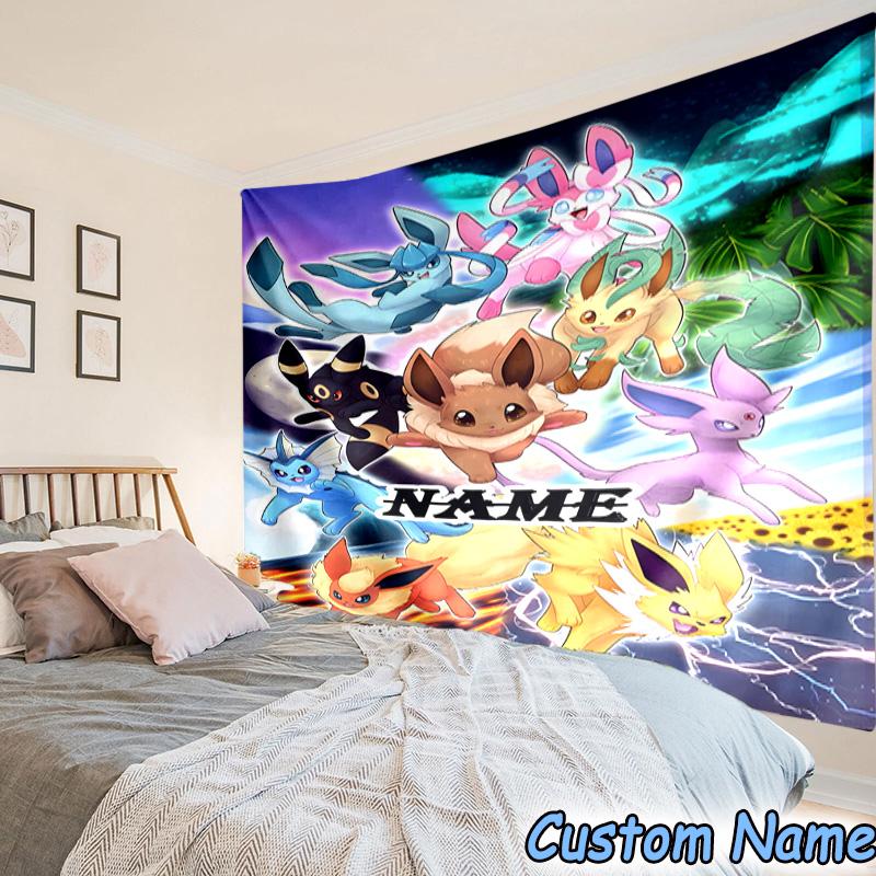 Custom Name Tapestry Pika Tapestry Room Decoration Wall Hanging for Living Room Bedroom, dormitory, Birthday and Christmas gifts