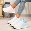*Fashion Lace Up Breathable Walking Shoes Spring and Autumn Round Toe Thick Sole Casual Sports Shoes for Women