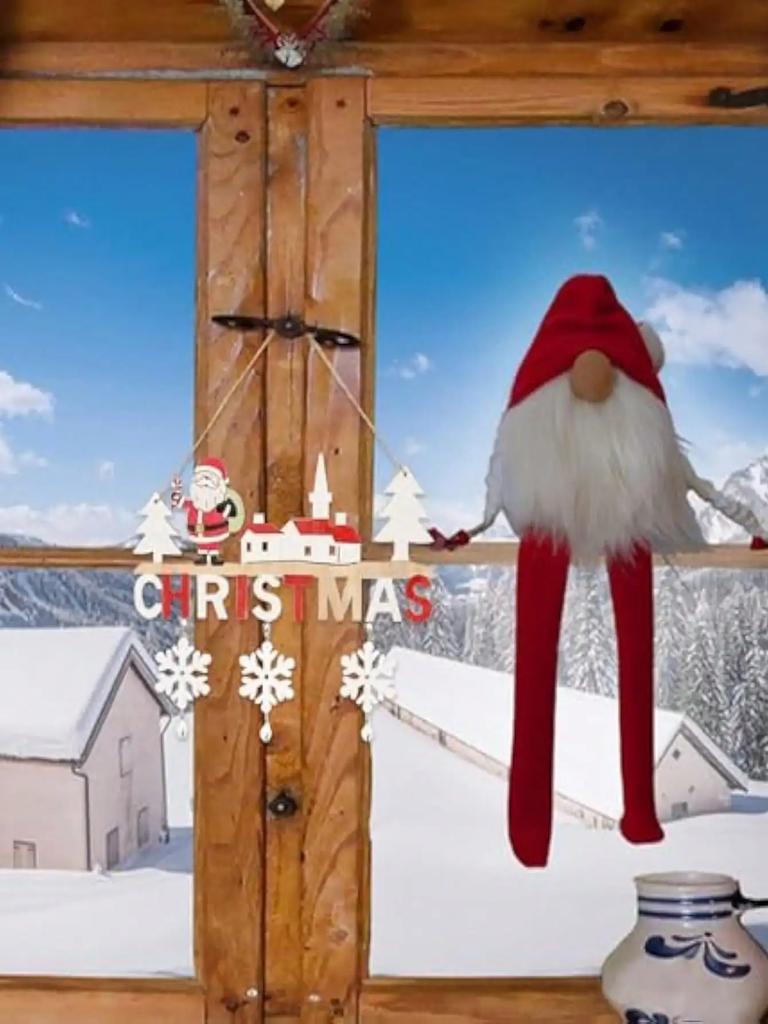 Рождественские украшения с колокольчиками и снежинками Креативные подвески для дома Столовая Рождественские поделки из дерева Подвеска на дверь