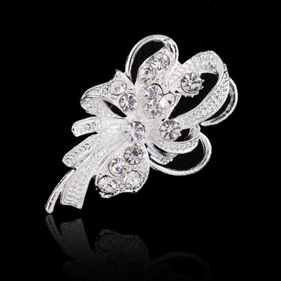 Lady Brooch Rhinestone Anti-slip Shouder Bag Suit Coat Collar Hat Scarf Sweater Pin Party