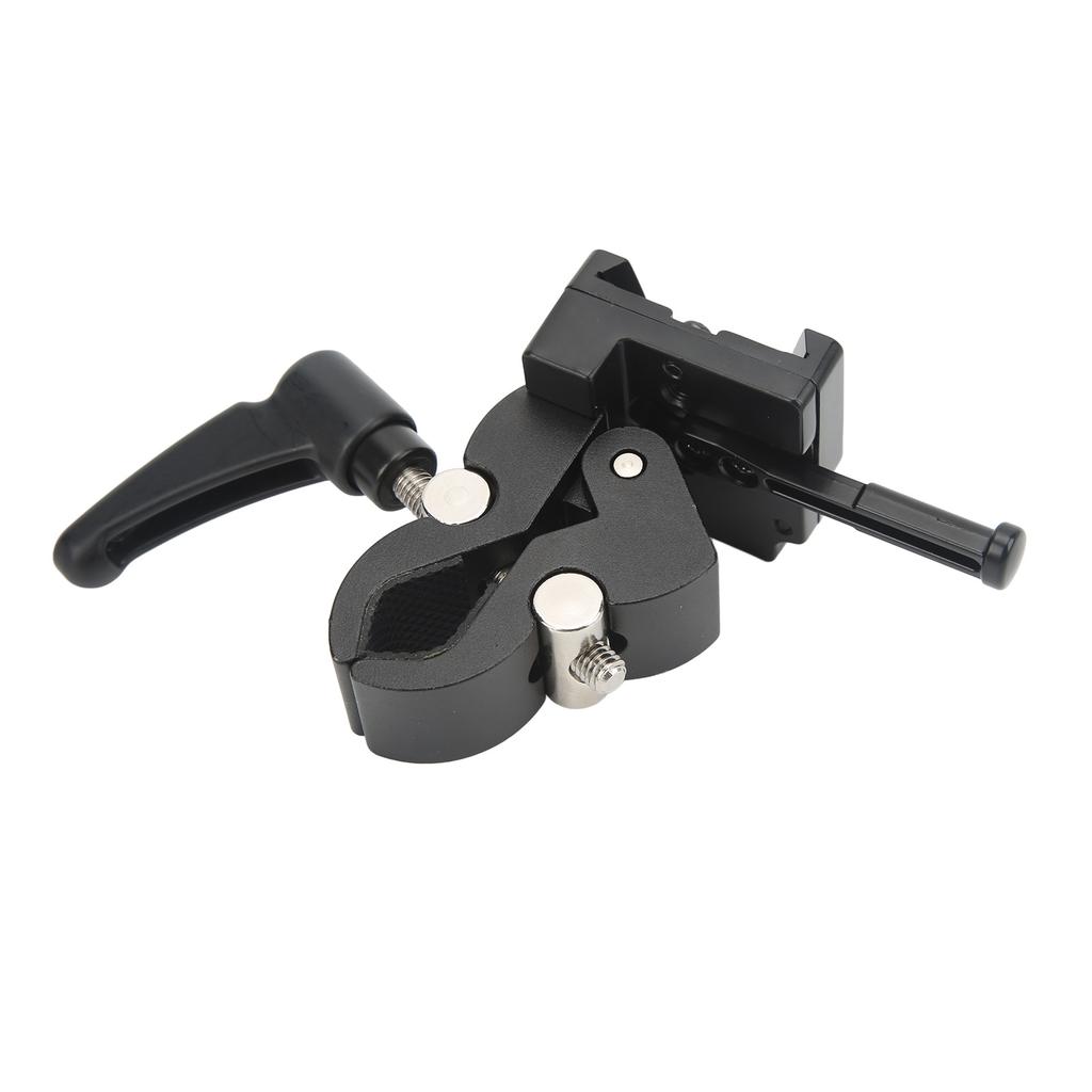 V Lock Battery Adapter with Crab Clamp Aluminum Alloy Mount Accessories for Tripod Light Stand Rod