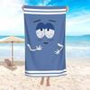 Мультяшное полотенце-пончо T-Towelie, забавное пляжное полотенце из микрофибры, быстросохнущее, без песка, для летнего плавания, фитнеса, йоги, ванны