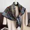 90*90cm Luxury Brand Silk Square Scarf Hijab Women Bandana Soft Scarves Neckerchief Ladies Hair Shawl Wrap Headband