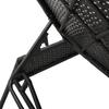 Black Sun Lounger with Cushion Poly Rattan