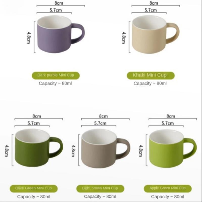 5 шт./набор Керамические кофейные кружки с коробкой Маленькие чайные чашки Офисный набор керамических чашек для питья воды Чашка для чая Праздник Вечеринка Подарки для друзей