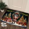 Christmas Santa Claus Entrance Welcome Doormat Bedroom Bedside Foot Mat Balcony Hallway Bath Non-slip Rugs Christmas Decorations