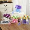 Bicycle Artificial Woven Flower Basket Tricycle Planter Large Capacity Multi-Function Decorative Nostalgic Plant
